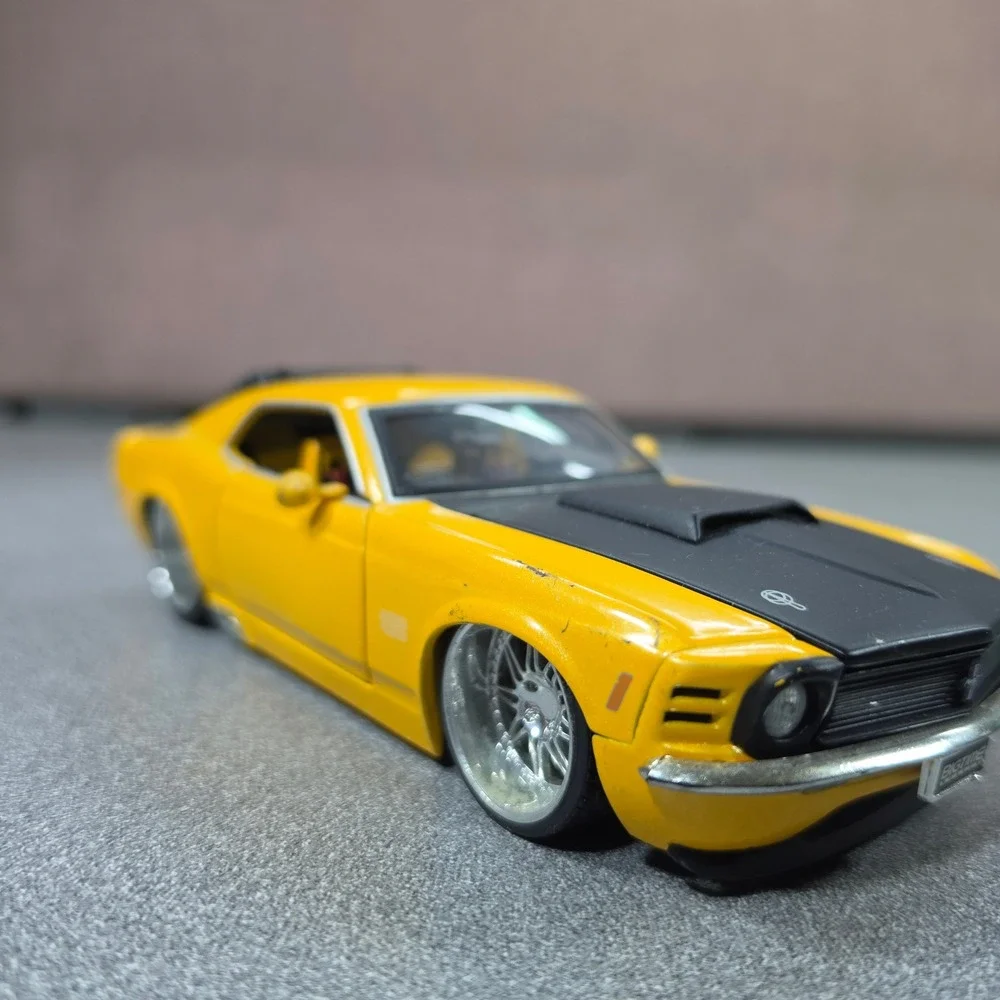 Jada Toys Bigtime Muscle 1970 Ford Mustang Boss 429 1:24 Yellow Fair Custom